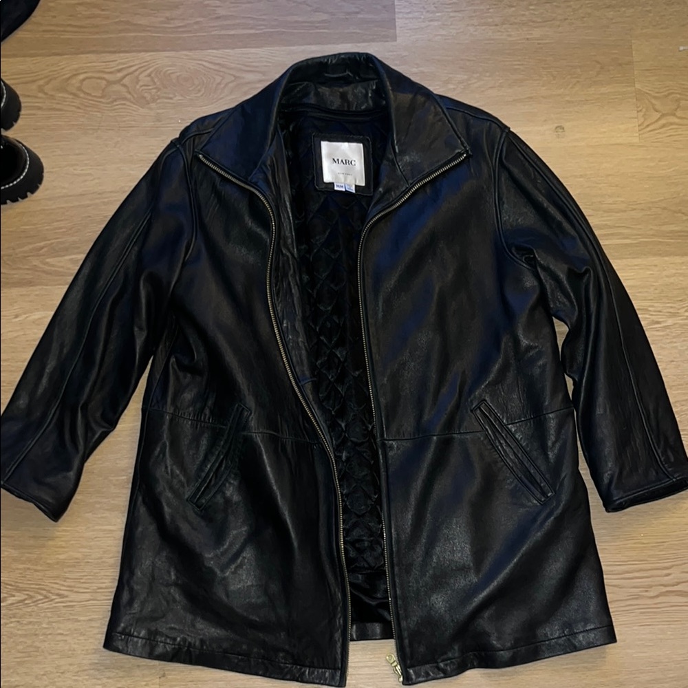 Vintage Marc New York Black Faux Leather Jacket